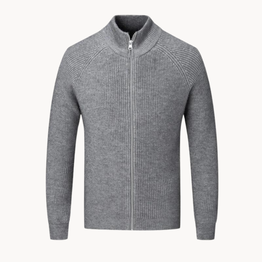 Colton Kaschmirpullover mit Reißverschluss