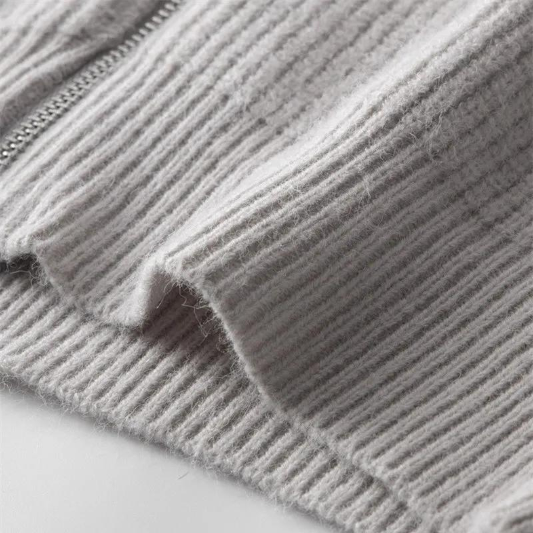 Colton Kaschmirpullover mit Reißverschluss