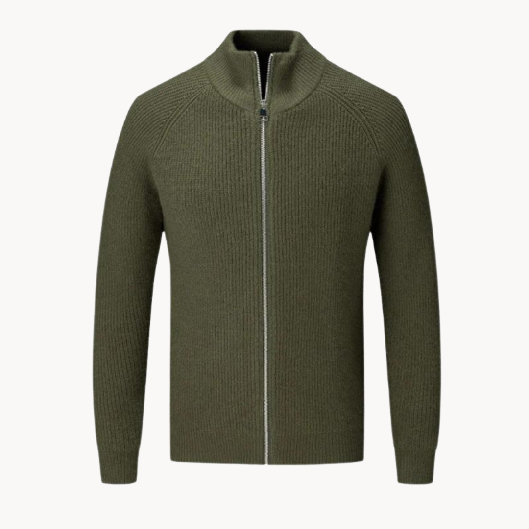 Colton Kaschmirpullover mit Reißverschluss