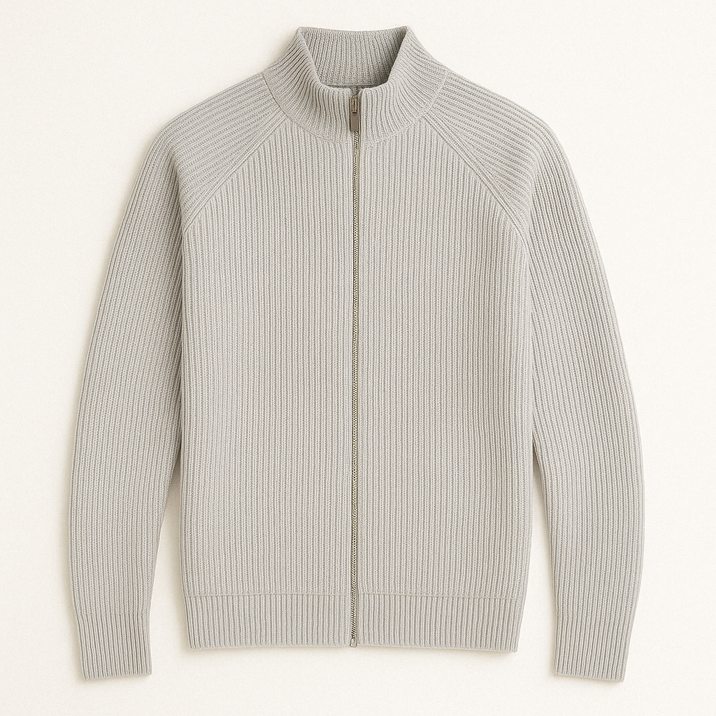 Colton Kaschmirpullover mit Reißverschluss