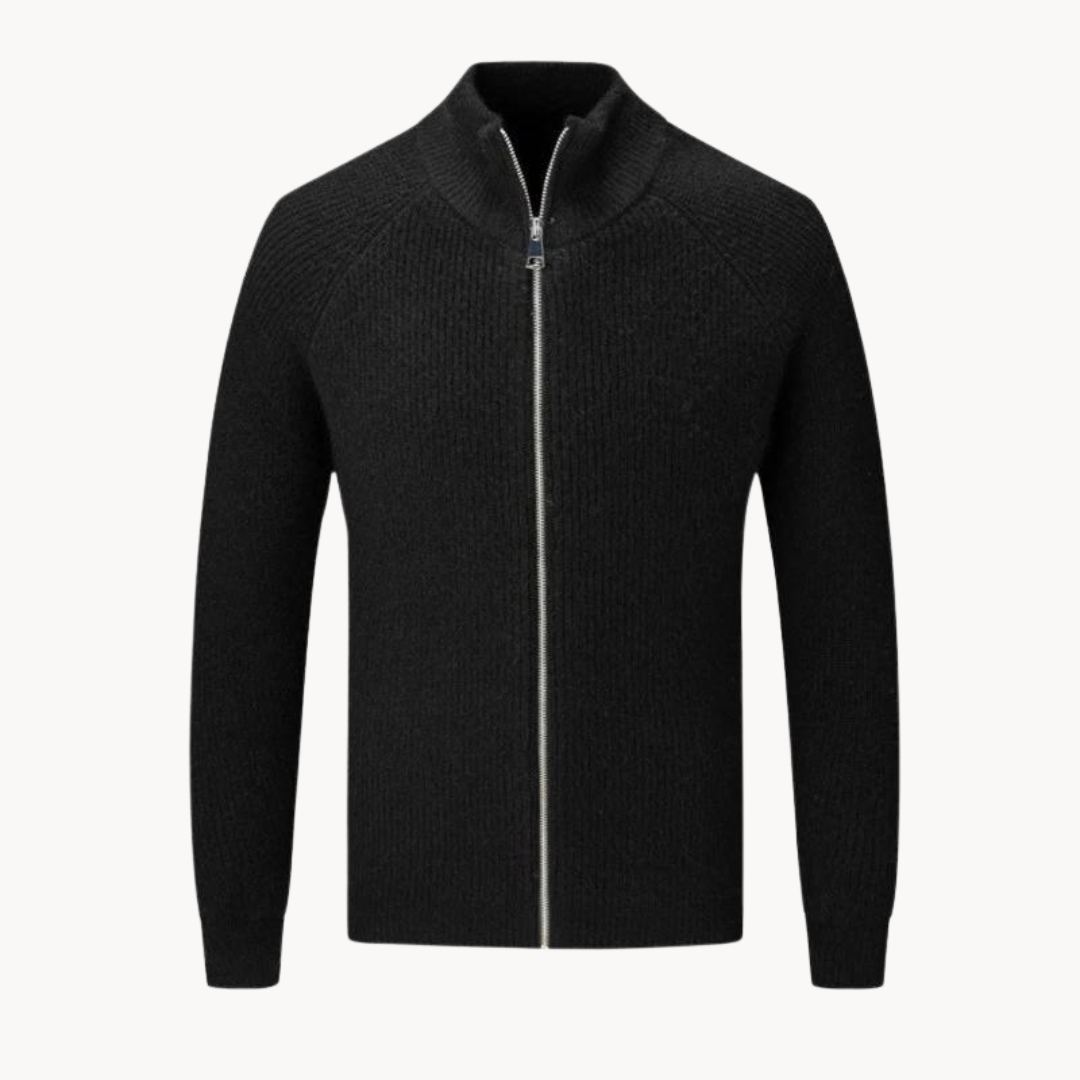 Colton Kaschmirpullover mit Reißverschluss