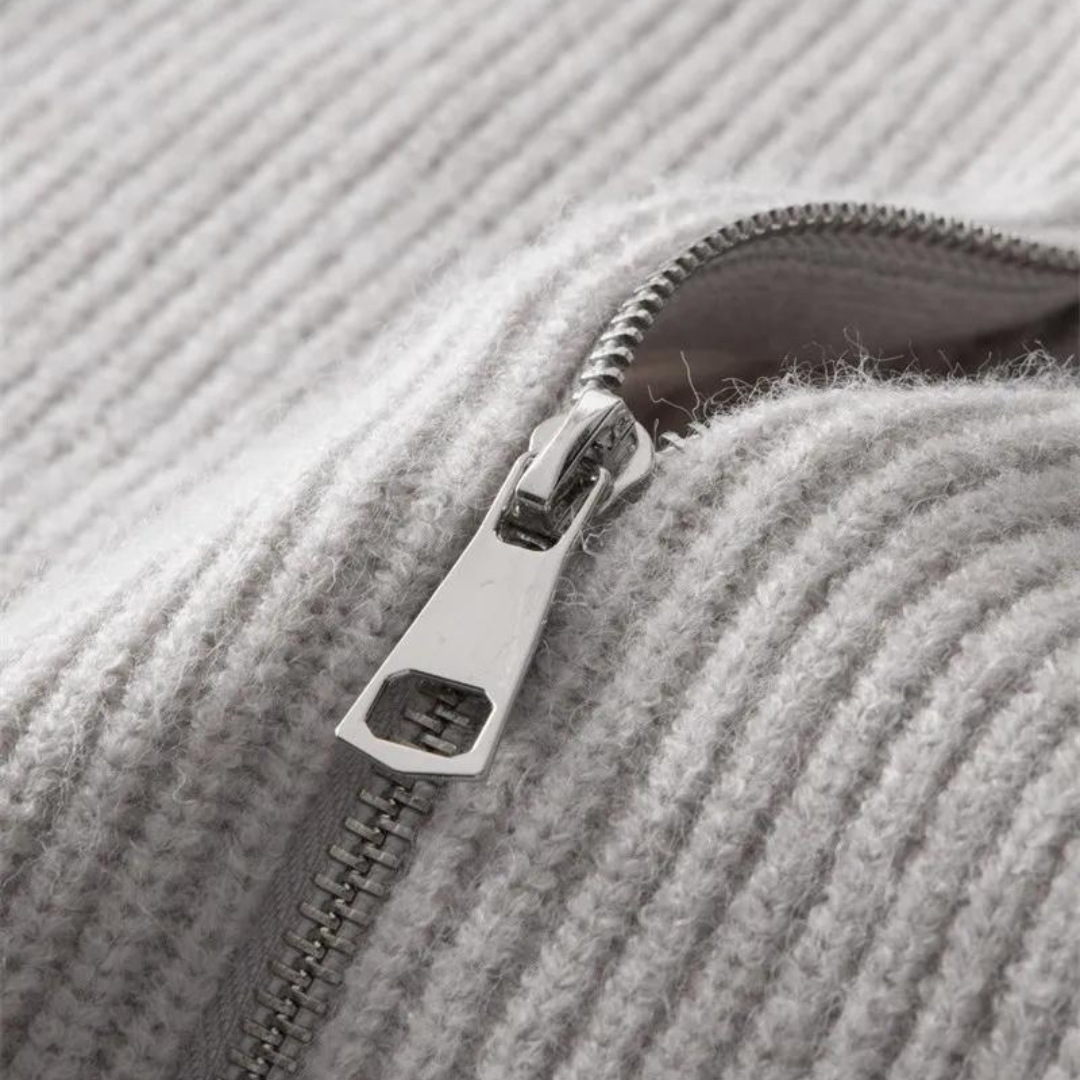 Colton Kaschmirpullover mit Reißverschluss