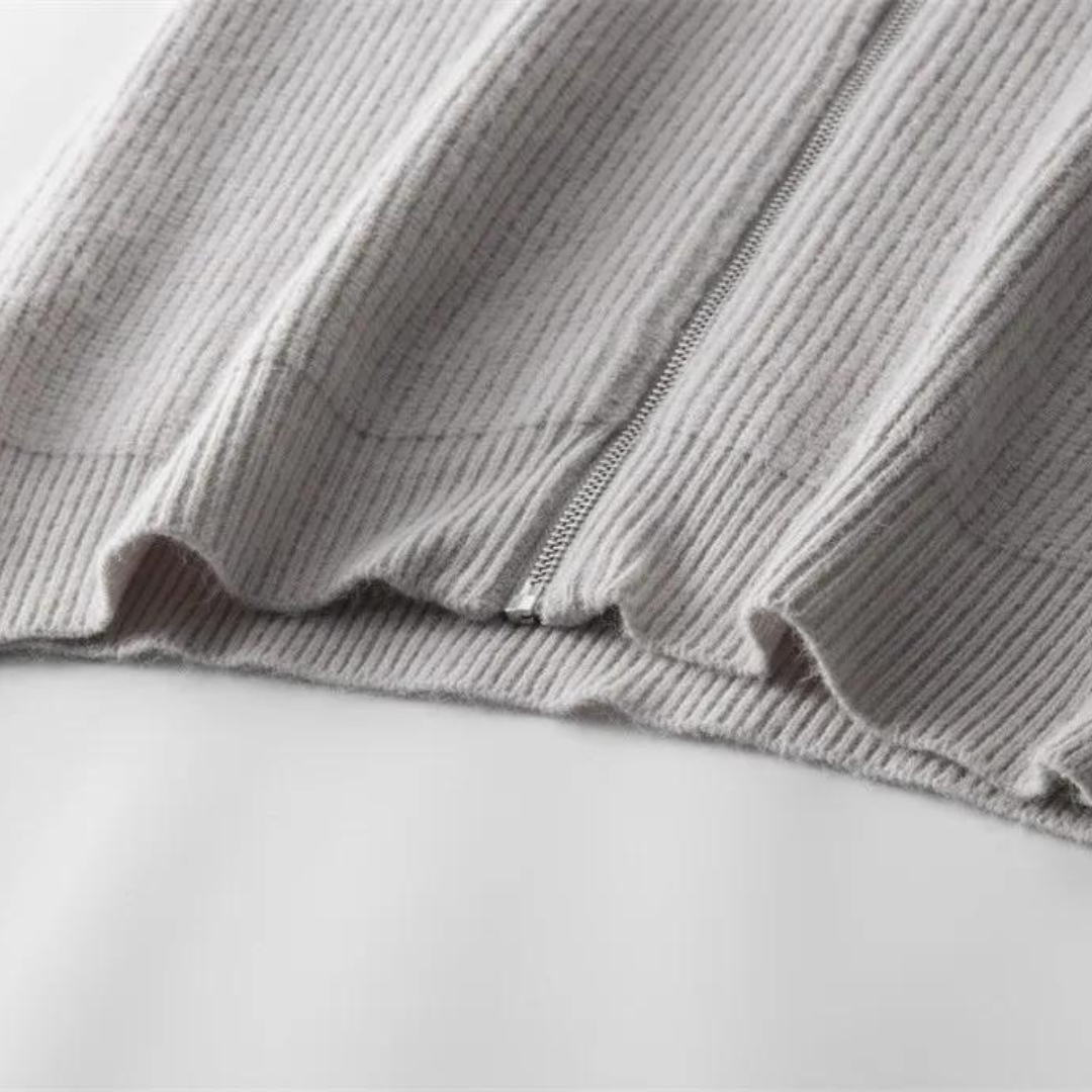 Colton Kaschmirpullover mit Reißverschluss